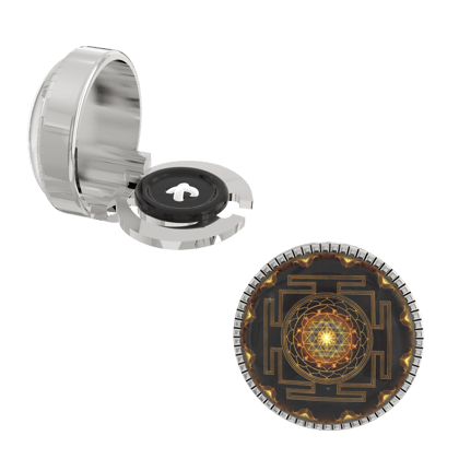 The Smart Buttons - Shirt Button Cover Cufflinks for Men - Sri Yantra