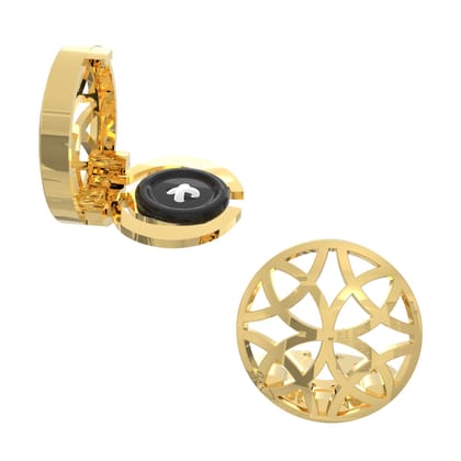 The Smart Buttons - Gold Colour Plated Shirt Button Cover Cufflinks for Men - Lacework Style