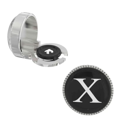 The Smart Buttons -  Shirt Button Cover Cufflinks for Men - Personalized Initials - X