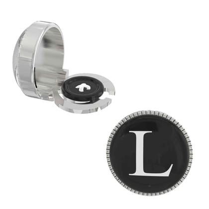 The Smart Buttons -  Shirt Button Cover Cufflinks for Men - Personalized Initials - L