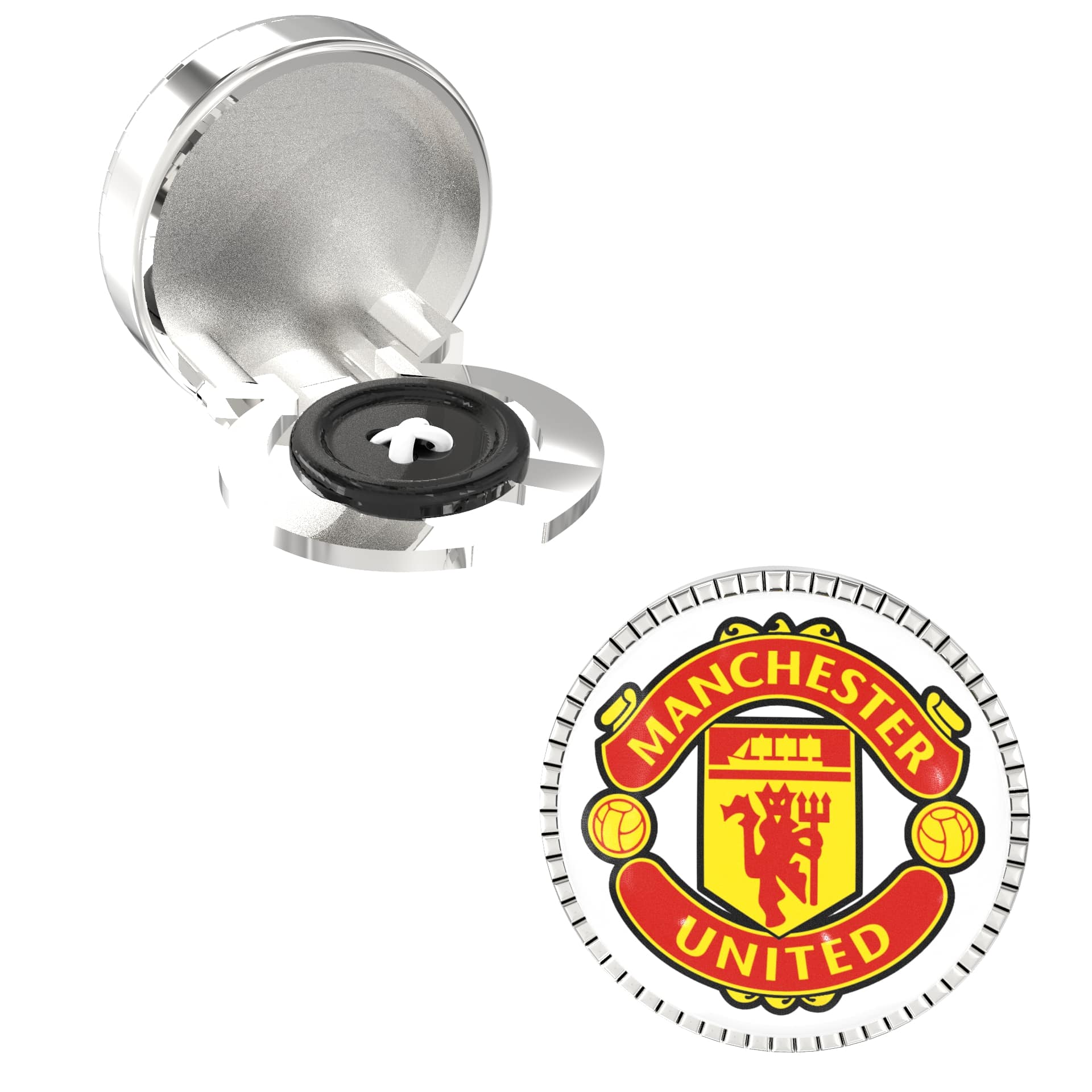 The Smart Buttons -  Shirt Button Cover Cufflinks for Men - Manchester United Style