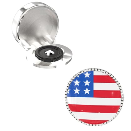 The Smart Buttons -  Shirt Button Cover Cufflinks for Men - U.S.A. Flag Style