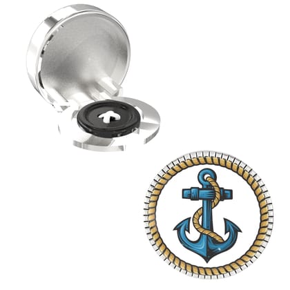 The Smart Buttons -  Shirt Button Cover Cufflinks for Men - Anchor Style