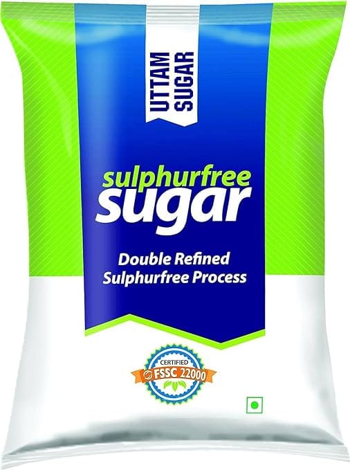 Uttam Sugar | Sulphurless Sugar | White Crystal Sugar | 1 Kg Pack