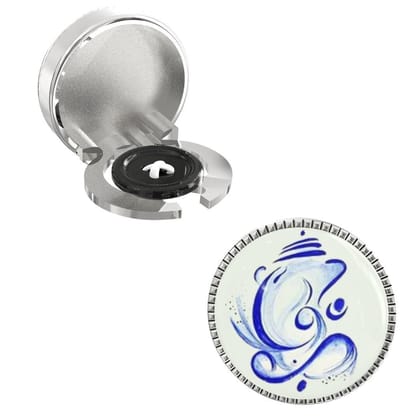 The Smart Buttons -  Shirt Button Cover Cufflinks for Men - Lord Ganesha Design Pattern