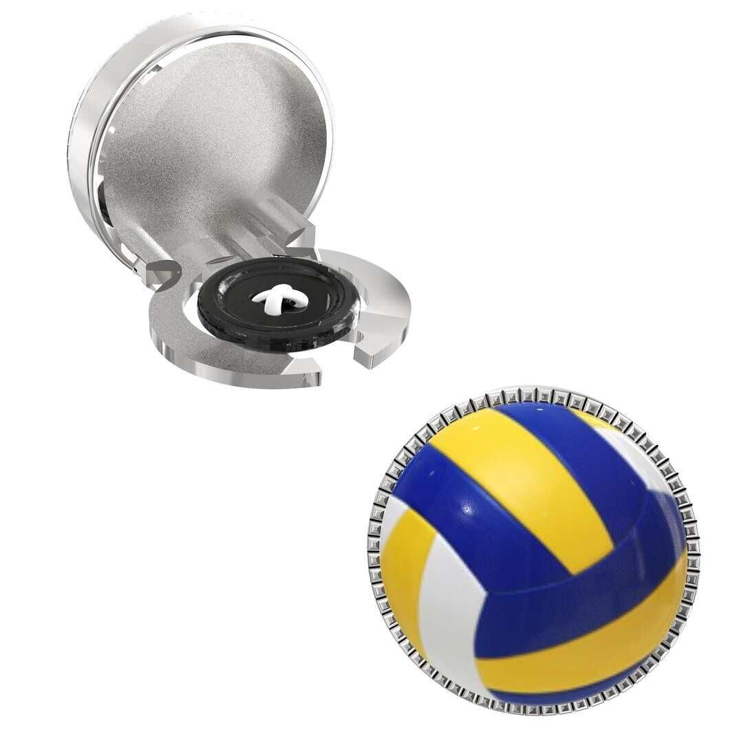 The Smart Buttons -  Shirt Button Cover Cufflinks for Men - Volleyball Design Pattern