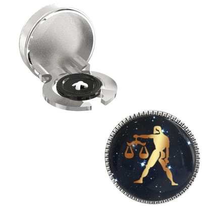 The Smart Buttons -  Shirt Button Cover Cufflinks for Men - Libra Design Pattern