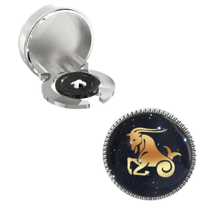 The Smart Buttons -  Shirt Button Cover Cufflinks for Men - Capricorn Design Pattern