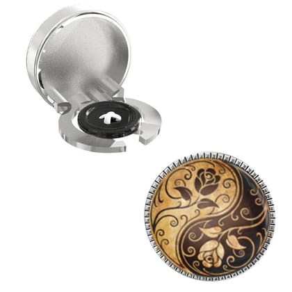 The Smart Buttons - Shirt Button Cover Cufflinks for Men - Ying & Yang Design Pattern