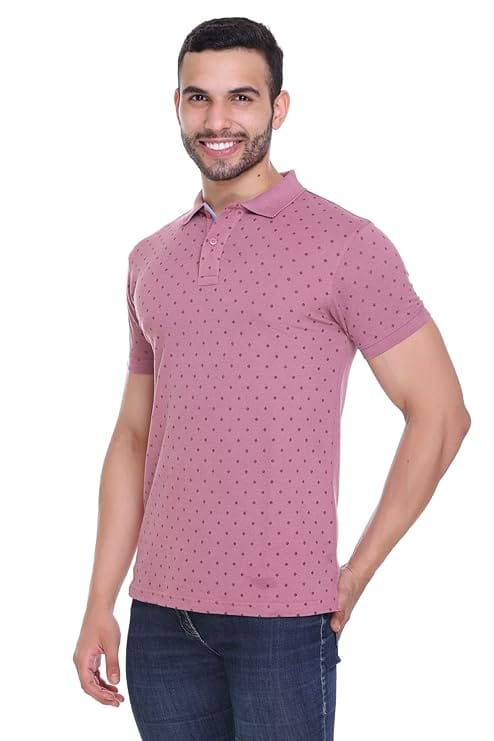 Raves Men's Printed Half Sleeve Polo T Shirt