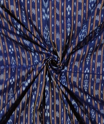 2.5m Blue Nuapatna Handwoven Single Ikat Shirting Materials