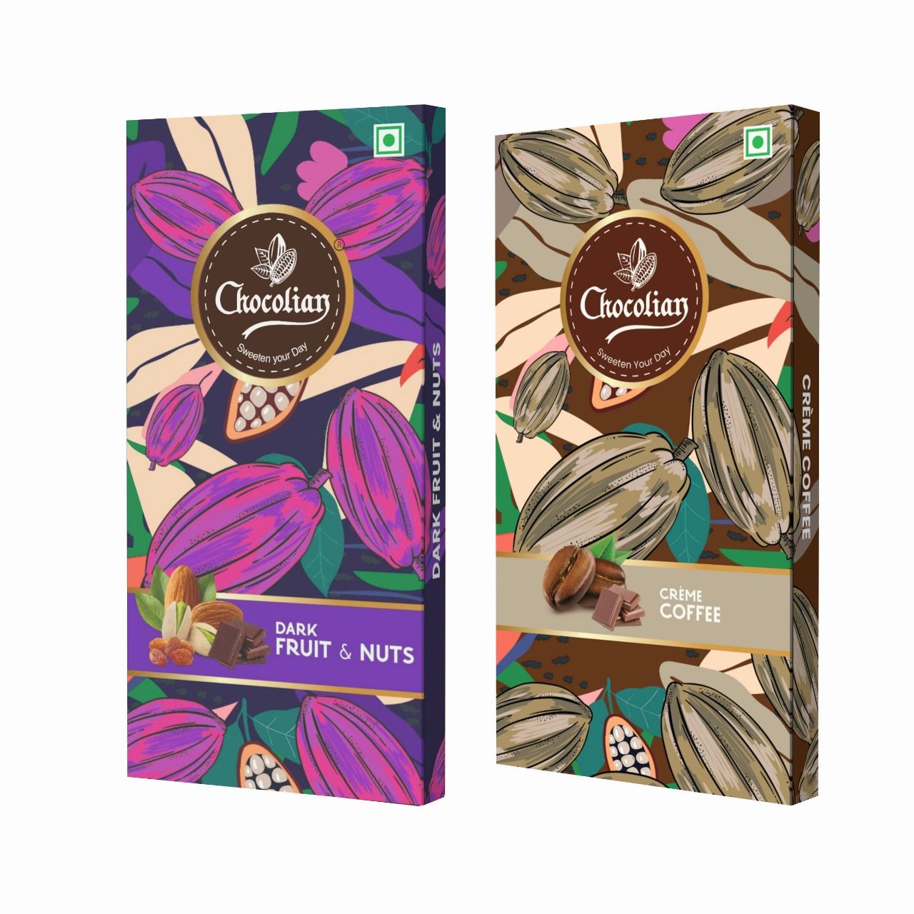 Chocolian Bakers Creamy Coffee & Dark Chocolate with Fruit & Nut | Dark Chocolate | 100% Veg | Eggless |