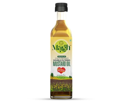 MAGH - COLD PRESSED - DOUBLE FILTERED - Premium - MUSTARD OIL - 1 liter