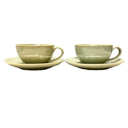 STOREPEDIA Fine Bone China Mugs, Cup and Saucer for Tea Coffee Chai Milk, Tea Cups Set, Tea Cup and Saucer Set, Teacup Set, Cup & Saucer Sets, (2 Cups and 2 Saucer) 250 ml Tea Cup Set of 2