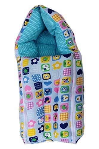 Amardeep Blue Collage Baby Sleeping Bag Cum Baby Carry Bag 64 * 41 cms