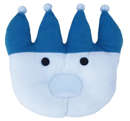 Amardeep Baby Stuffed Toy White & Blue Crown Baby Pillow 23 * 22cms