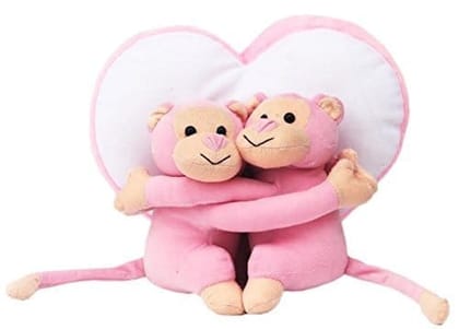 Amardeep And Co Hugging Monkies with Heart - ad1134