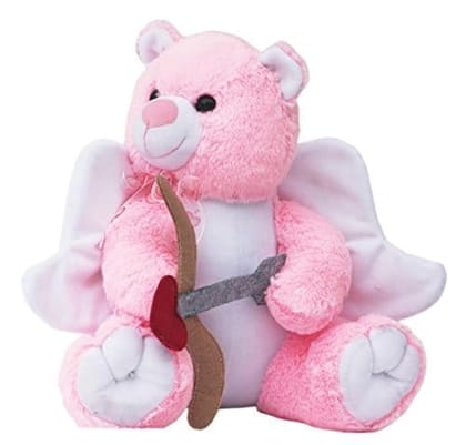 Amardeep And Co Pink Cupid Teddy with Arrow and Bow 30cms - ad1133