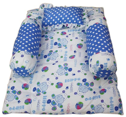 KooKyKooby 4pc Bedding Set Blue 0-3 Months