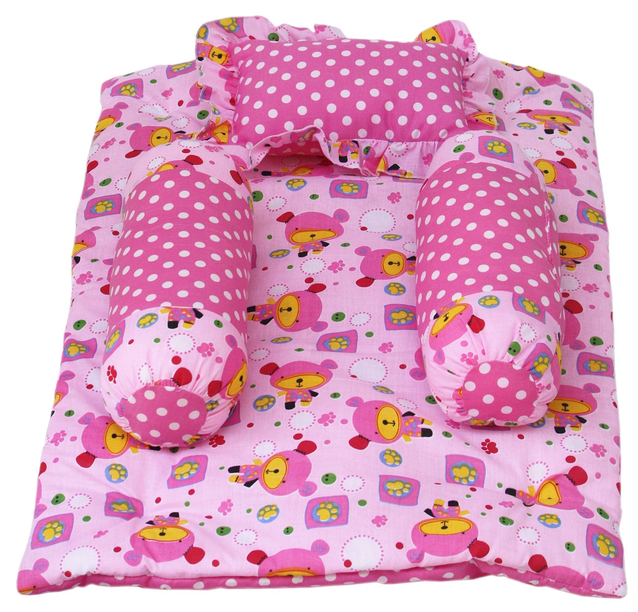 KooKyKooby 4pc Bedding Set Pink 0-3 Months