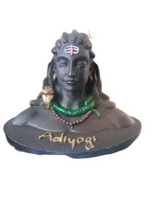Gayatri Handicrafts 6 Inches Adiyogi, Resin Shiva Statue for Car Dashboards, Pooja, Gifts, and Home & Office Decor