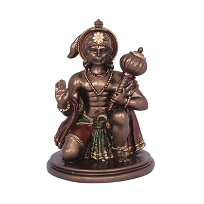 Patwari Arts Lord Bronze/Copper Hanuman Ji Murti for Pooja Room, Hanuman Statue, Home Temple Decoration Items, Hanumn Ji Murti, Bronze God Idols.