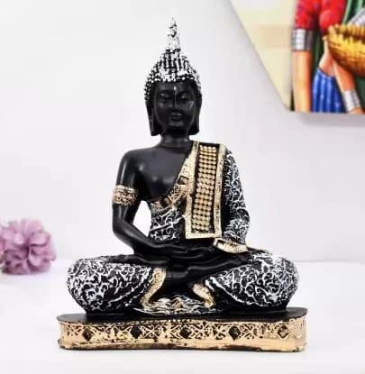 Polyresin Sitting Buddha Idol Statue Showpiece for Home Decoration Showpiece