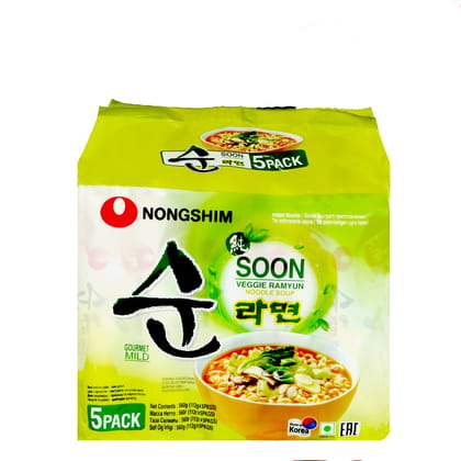 Nongshim Soon Veggie Ramyun (5 in 1) 560 gm Pouch Pack