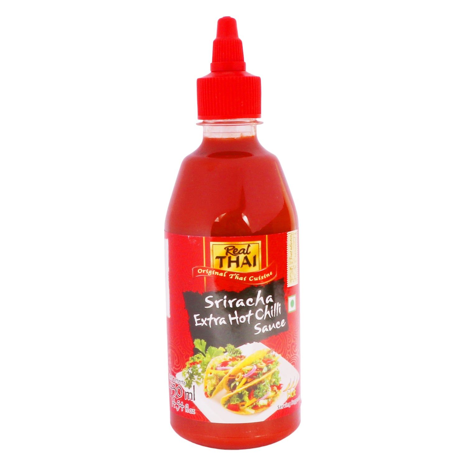 Real Thai Sriracha Extra Hot Chilli Sauce 430 ml Pet Bottle