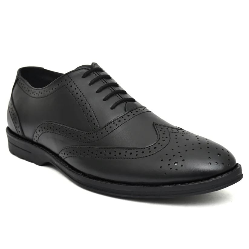 MANSTARK PRESENT 100% GENUINE LEATHER HANDCRAFTED FORMAL LACE-UP DERBY STYLE SHOES FULL BROUGES WITH WINGTIPS FOR MENS.