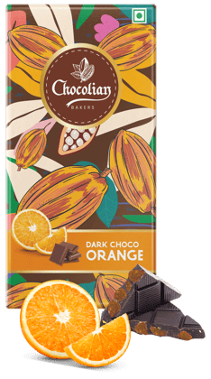 Chocolian Bakers Dark Chocolate with Orange | Dark Chocolate | 100% Veg | Eggless |