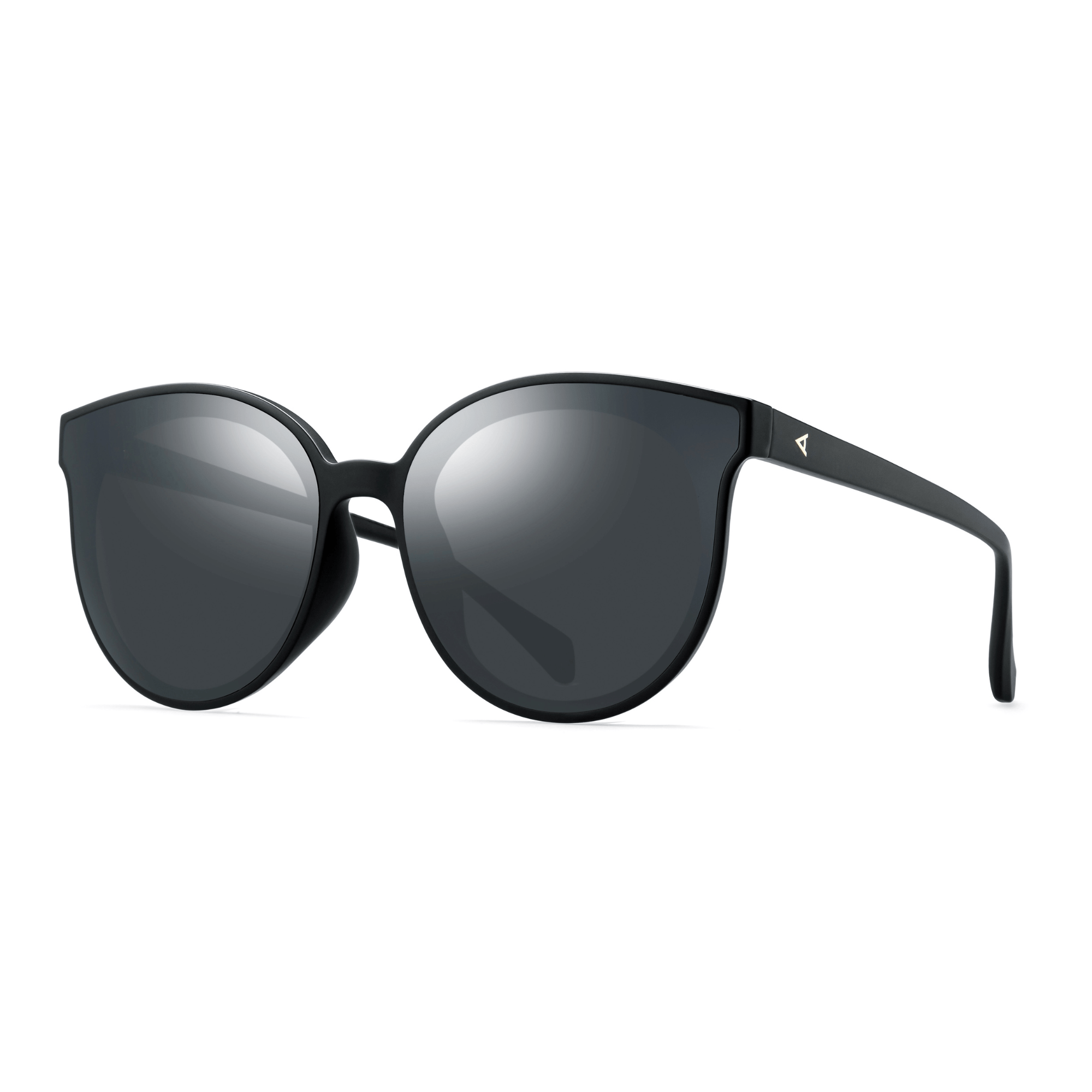 PARIM UV Protected Cateye Women's Oversized Sunglasses, Frame: Black, Lenses: Non-polarised Silver / Grey Mercury