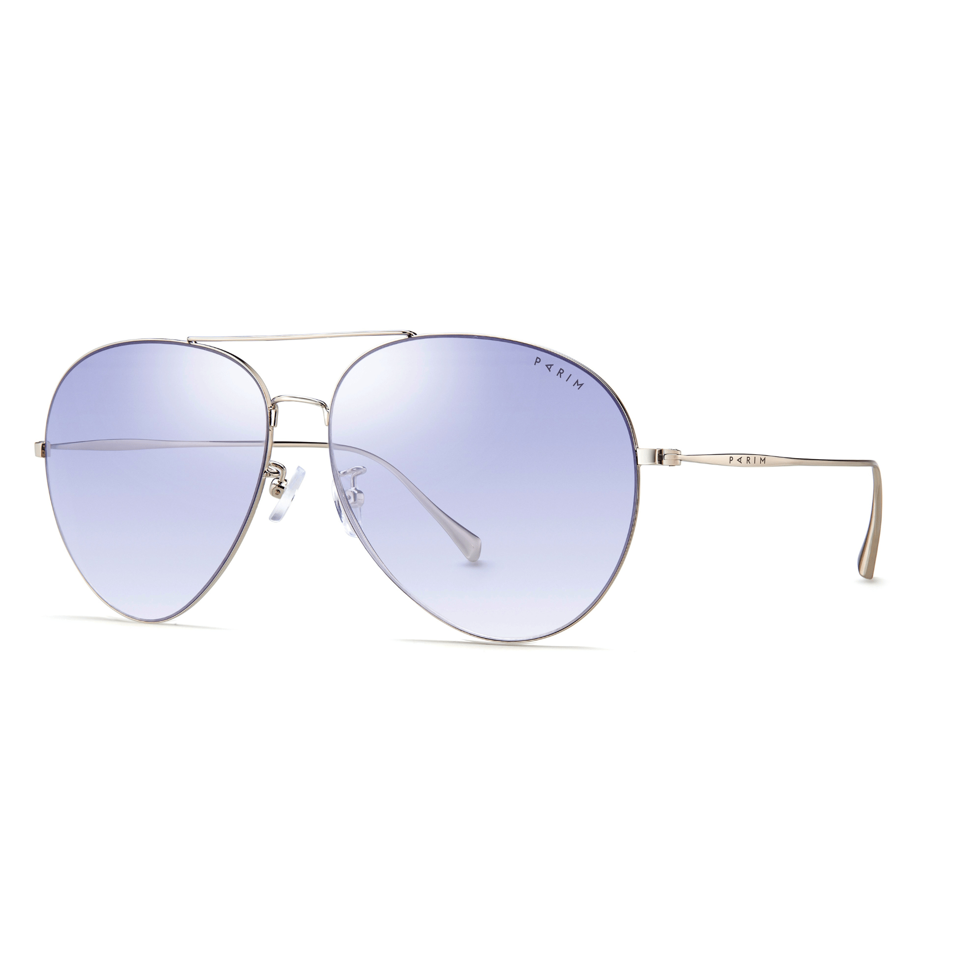 PARIM UV Protected Women's Aviator Sunglasses, Frame: Silver, Lenses: Non-polarised Purple