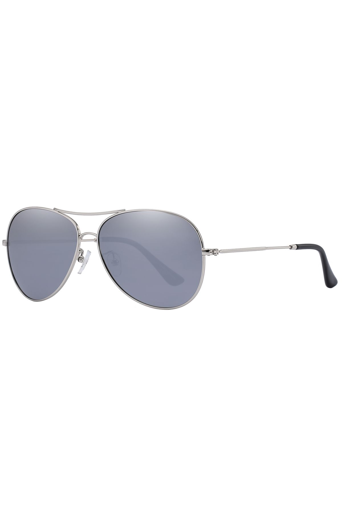 PARIM Polarized Unisex  Aviator Sunglasses Silver Frame / Silver Lenses | SKU 1283 N1