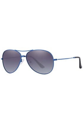 PARIM Polarized Unisex  Aviator Sunglasses Blue Frame / Grey Lenses | SKU 1283 C1