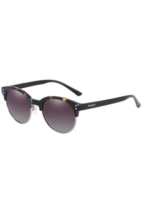 PARIM Polarized Women's Clubmaster Sunglasses Black::Multicolor Frame / Grey Lenses | SKU 12008 M1