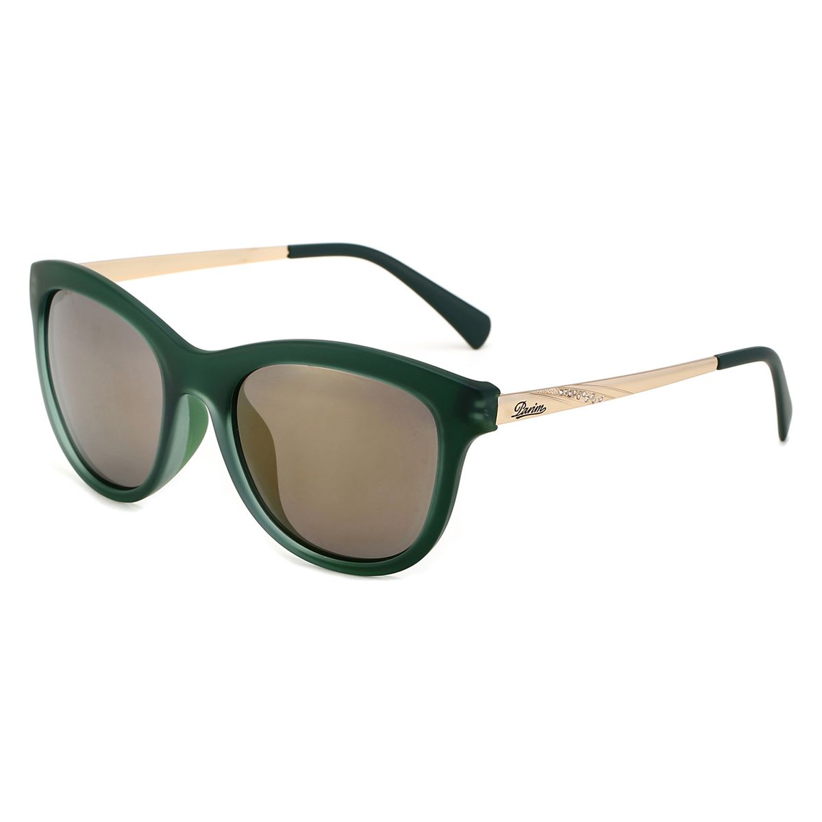 PARIM Polarized Women's Cat-eye Sunglasses Green Frame / Grey Lenses | SKU 1187 G1