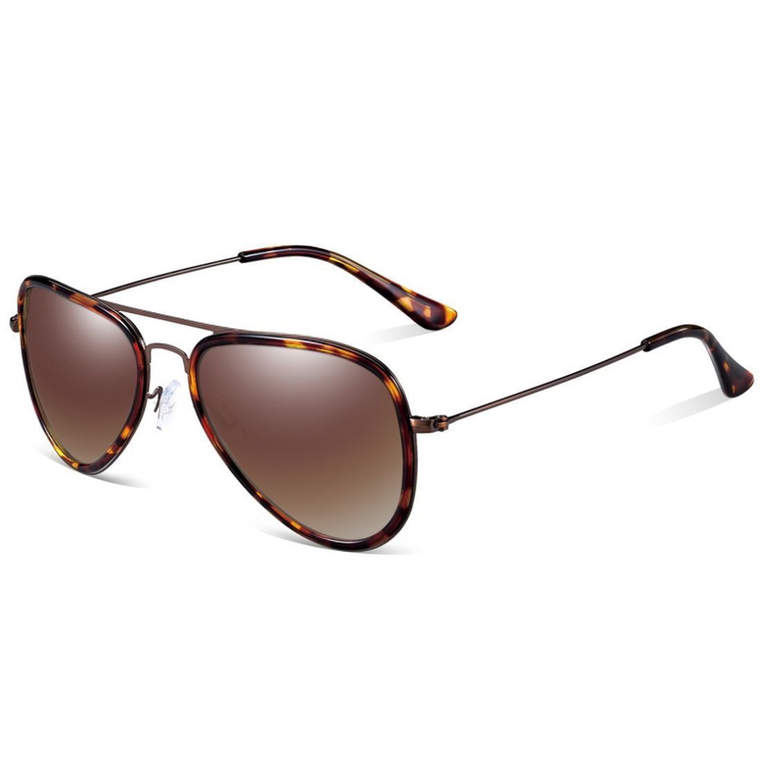 PARIM Polarized Men's Aviator Sunglasses Brown Frame / Brown Lenses | SKU 1186 T1