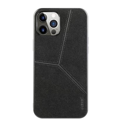 Memumi Lord Howe Series Canvas Back Cover Case for Apple iPhone 12 Pro Max - Black (6.7")