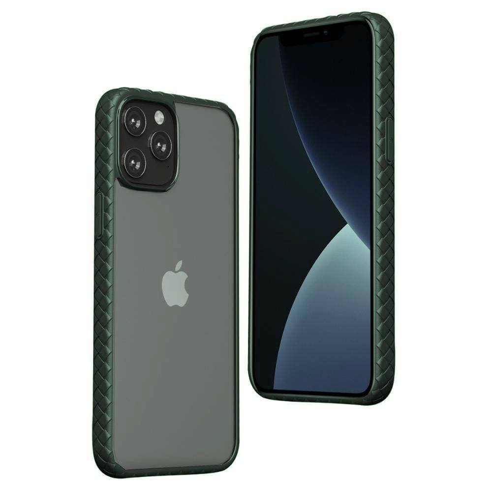 Memumi Light Frog Series Back Cover for Apple iPhone 12 Pro Max PC with Soft Bumper - Green (6.7")