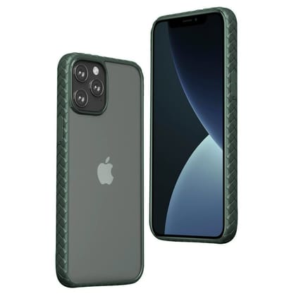 Memumi Light Frog Series Back Cover for Apple iPhone 12/12 Pro - PC with Soft Bumper - Green (6.1")