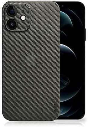 Memumi Slim Series Ultra Thin 0.3mm Back Cover for Apple iPhone 12 Mini Carbon Fiber - Black (5.4")