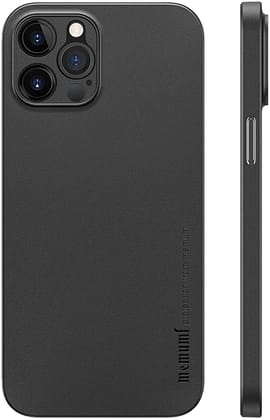 Memumi Slim Series Ultra Thin 0.3mm Back Cover for Apple iPhone 12 Pro - Black (6.1")