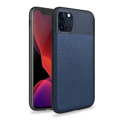 Memumi Brilliant Series Leather  Back Cover for Apple iPhone 11 Pro Shockproof - Blue (5.8")