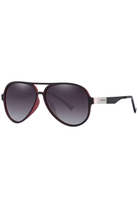 PARIM Polarized Men's Aviator Sunglasses Black::Red Frame / Grey Lenses | SKU 1024 R1