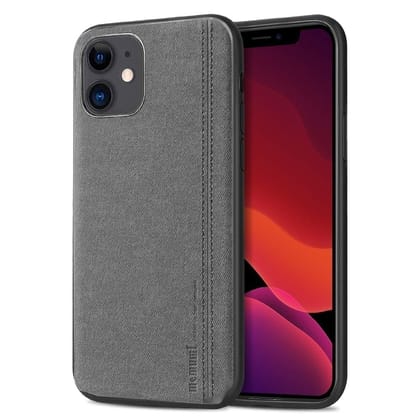 Memumi Wise Series Hard Canvas Back Cover for Apple iPhone 11 Scratch Resistant - Grey (6.1")