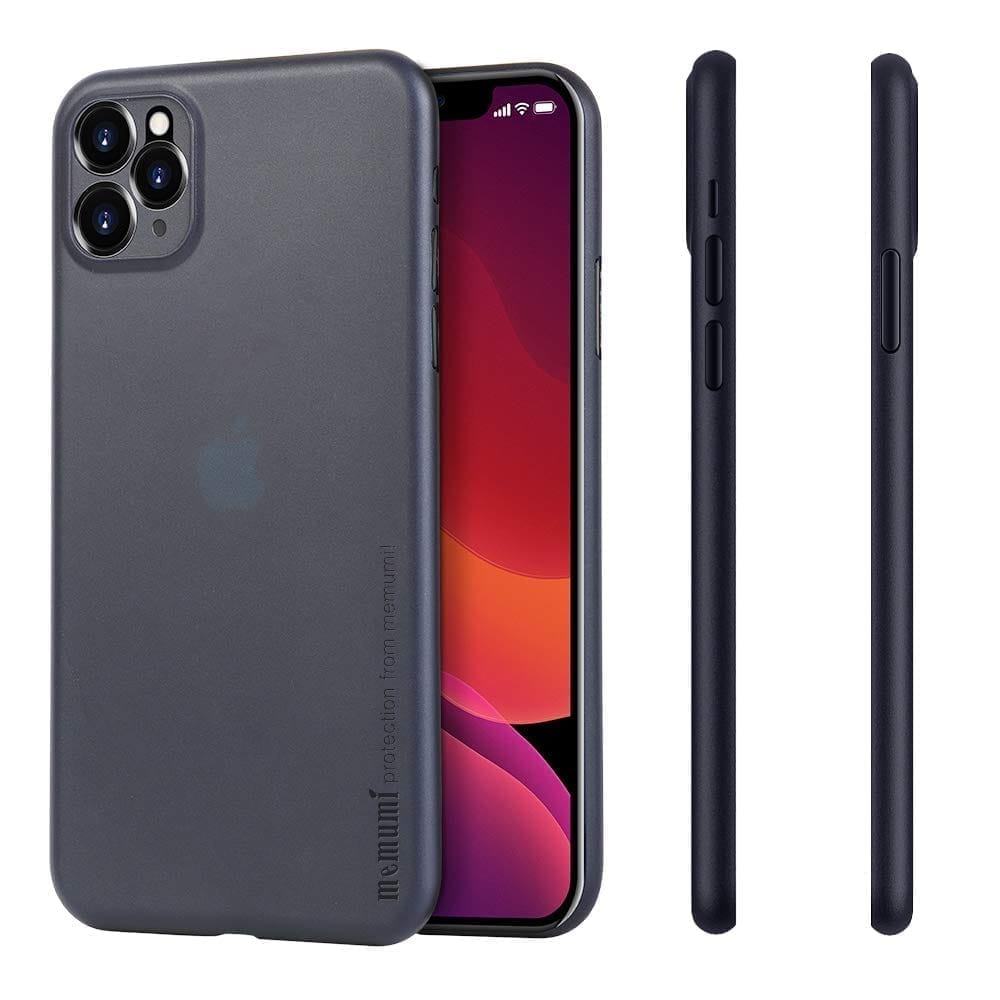 Memumi Slim Series Ultra Thin Back Cover for Apple iPhone 11 Pro 0.3 mm Thin - Trans-Blue (5.8")