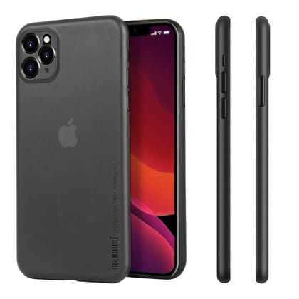 Memumi Slim Series Ultra Thin Back Cover for Apple iPhone 11 Pro Max 0.3 mm Thin,Trans-Black-(6.5")