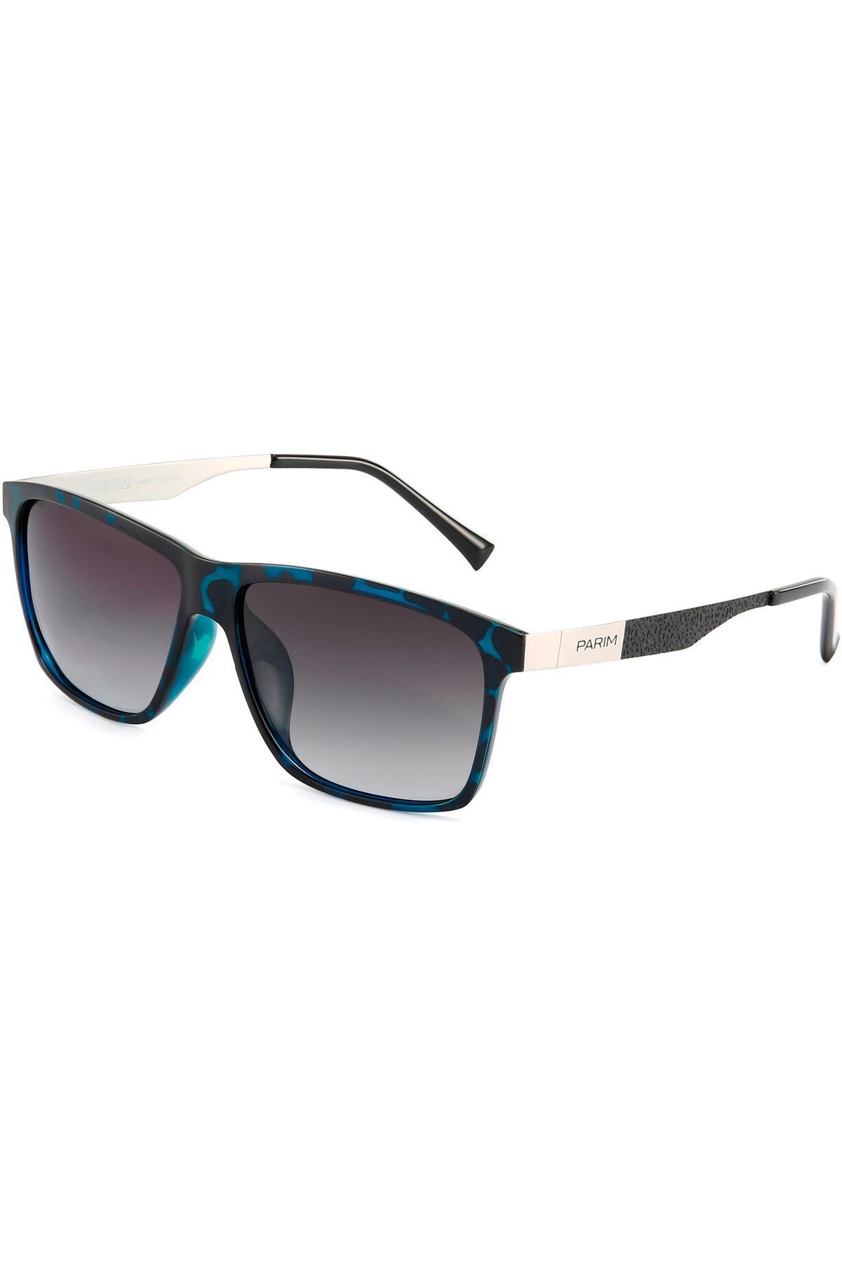 PARIM Polarized Unisex  Rectangular::Wayfarer Sunglasses Blue Frame / Grey Lenses | SKU 1023 C1