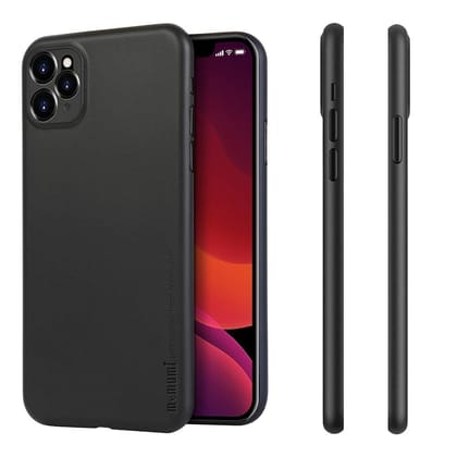 Memumi Slim Series Ultra Thin Back Cover for Apple iPhone 11 Pro Max 0.3 mm Thin, Black - (6.5")